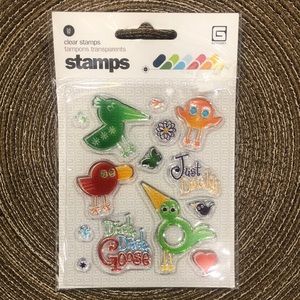 BasicGrey Whirlie Birds Clear Stamps